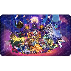 Playmat Kurikara Divincarnate Purrely TCG CCG OCG Trading Card Game Mat 600X350mm + Free Bag (D0007) (Ghostrick Festival D301)