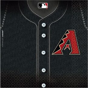 Arizona Diamondbacks™ Black Luncheon Napkins - 6.5" (Pack of 36) - Premium Paper Napkins For Game Day Parties