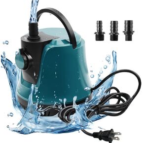Submersible Water Pump Ultra Quiet Water Fountain Pump 2 Nozzles for Fish Tank, Pond, Aquarium, Statuary, Hydroponics