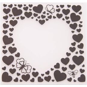 Valentine's Day Heart Shape Hearts Background Plastic Embossing Folders for Card Making Scrapbooking or Paper Crafts