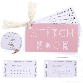 2 Pack Creative Mini Sewing Book,Stitch Book Embroidery Creative Mini Sewing Book Embroidery Sewing Books for Beginners Elevate Sewing Skills Creative Mini Sewing Book & Material Pack