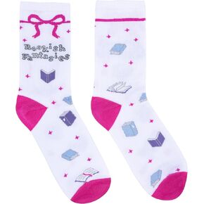 TILISMA Book Lovers Gifts | Book Socks for Women | Reading Socks for Book Nerds | Book Club Novelty Socks | Stocking Stuffers for Readers | Book Themed Gifts for Bookworms Avid Readers | Size 6-10(US)