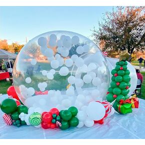 Inflatable Bubble House Bounce House Snow Globe Clear Bubble House, 10FT Bubble with UL Blower & Pump,Inflatable Bubble Tent Outdoor for Kids/Adults, Party, Gender Reveal - Total Length 13FT