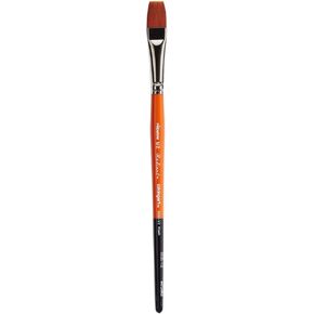 KINGART 6550-1/2 TAKLON WASH Paint Brush, 1/2, Black, Silver, Orange