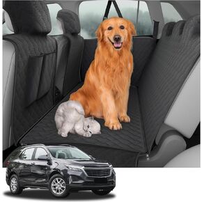 QianBao Compatible with Chevrolet Equinox 2017 2018 2019 2020 2021 2022 2023 Car Pet Dogs Back Seat Cover Protector Oxford Cloth Waterproof Scratch Proof Nonslip Rear Seat Black
