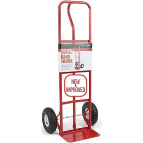 Simpli-Magic Steel Pneumatic Hand Truck Dolly - 600-Lb. Capacity, 10in. Tires, Premium American Red Finish