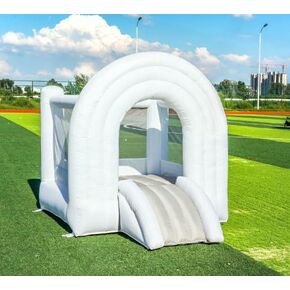 Bounce House, White Bounce House with Slide,Toddler Bouncy House with Blower for Indoor/Outdoor, Ideal Gifts for Kids