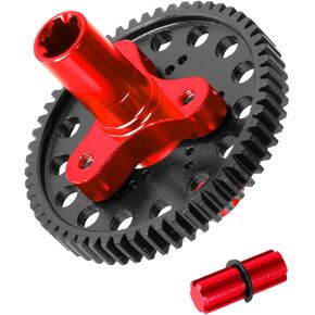 58T(0.8Mod) Spur Gear Slipper Clutch with Slipper Shaft Upgrades for 1/10 Granite/Senton/Big Rock/Vorteks 3s,Kraton/Outcast 4S,1/8 Typhon 3S,Red