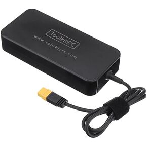 ToolkitRC ADP200 200W 19.5V 10.3A Charging Power Supply XT60 Interface Power Adapter for RC Chargers, Black