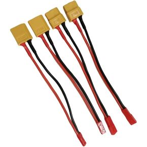 B6AC B6 Charger RC Battery Adapter XT60 CLOP إلى JST BEC18AWG 100MM 4PCS in Kuwait