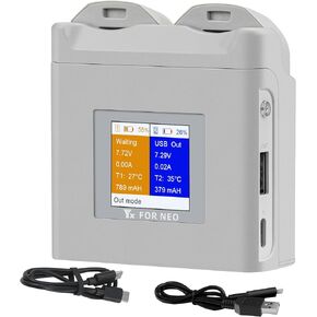 شاحن بطارية مزدوج LCD مع شحن التخزين للطائرات بدون طيار DJI Neo ، محور شحن ثنائي الاتجاه ، إكسسوارات بطاريات سريعة الشحن 2