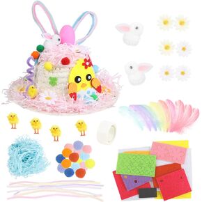 DERAYEE Easter Bonnet Kit Kids