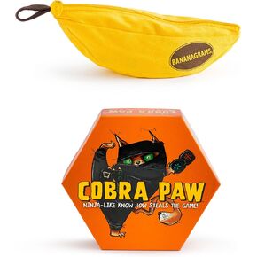 Bananagrams Classic & Cobra Paw Bundle. Fast-Paced Word Game & Tile-Snatching Fun for Kids & Families. Educational, Competitive, and Perfect for Game Nights, Parties, or On-The-Go Play.