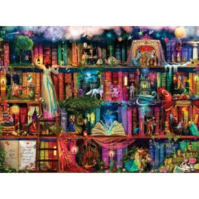 Buffalo Games - Aimee Stewart - Treasure Hunt Bookshelf - 1000 Piece Jigsaw Puzzle for Adults -Challenging Puzzle Perfect for Game Nights - Finished Size is 26.75 x 19.75
