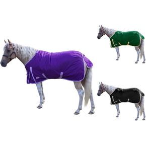 Derby Originals Classic 600D Ripstop Waterproof Insulated Winter Horse Turnout Blanket 250g Medium Weight,Insulation Triple Layer Breathable 210T Lining, Purple, 75"