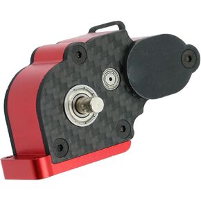 Aluminum LCG Center Transmission Gearbox with Steel Gear Upgrades Part for 1/10 Axia1 SCX10, SCX10.2 90046,90047 RC Crawler Truck，Middle Transmimssion Gearbox(Red)