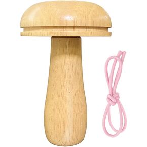 HAND U JOURNEY 1Pc 2.3 Inch Wooden Darning Mushroom – Perfect for Repairing Socks, Hats, Pants, and Sweaters – Cute Sewing Tool for DIY Crafts