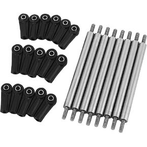 8PCS Adjustable Upper & Lower Link Bar Set for Losi 1/18 Mini LMT 4X4 Brushed Monster Truck Upgrade Parts