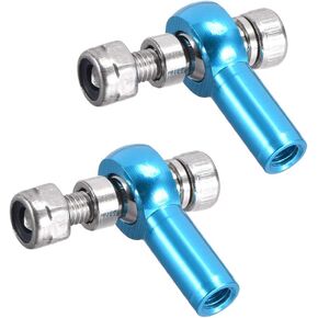 uxcell 2 PCS M3/3mm 18mm Linkage Rod End Tie Rod End Ball Head Joint Adapter Blue for RC Crawler Boat