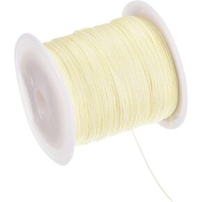 1mm Nylon String for Bracelets, 328 Yard Nylon Beading Thread String Cord [ for Jewelry Making Bracelet Necklaces DIY Craft] - Light Grey
