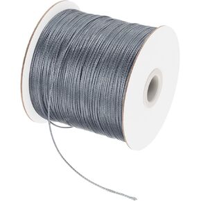 MECCANIXITY Waxed Cord 0.5mm Waxed Polyester Cord 175 Yard Wax String for Bracelet Making, Necklaces, Beading, Jewelry Making and DIY Crafts(Lake Blue)