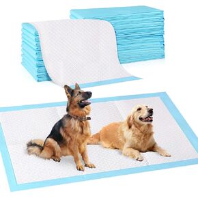 Pee Pads for Dogs & Cats, Extra Large 36"X51", 100 Count, Blue, Polymer & Polyethylene (PE), 6 Layers, Disposable Pet Training Pads