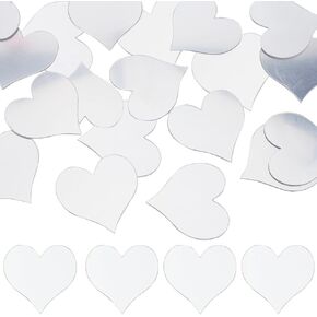 1 Box 120Pcs 2 Inch Heart Mirror Tiles Small Self Adhesive Mirror Tiles Acrylic Mosaic Mini for Phone Wall Home Kitchen Living Room Bedroom Decoration Supplies DIY Craft Projects Framing