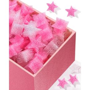 Eorta 500 PCS Star Packaging Box Piller Shreds Craft Bedding Cushion Mini Star Foam Beads Gift Pearl Wool Satend Filler for Crafts Diy Backing Decoration Party Supply ، 0.70inch/1.8cm