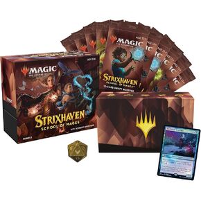 Magic: The Gathering Strixhaven Bundle | 10 Draft Boosters (150 Magic Cards) + Accessories, Brown
