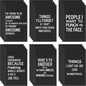 Yeaqee 24 Pad Funny Notepads with Sarcastic Sayings Funny Notebooks for Coworkers Mini Fun Novelty Humor Note Pads for Office Employee Adults Teacher Desk Gag Work Gifts, 4.92 x 3.15 Inch(Amusing)