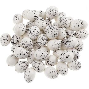Amosfun 50pcs بيض عيد الفصح ، بيض الرغوة الاصطناعية للمناظر الطبيعية المصغرة ، 0.78 × 0.98 بوصة ، مناسبة لديكور عيد الفصح والحرف اليدوية