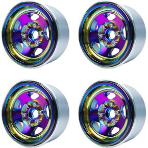 1.9 Beadlock Wheels Deep Dish Negative Offset 10.4mm Wheel Rim for 1/10 SCX10 TRX4 Gen8 RC Crawler Car, 1.9 Wheels Adjustable 4 Negative Offsets Rims(Color)
