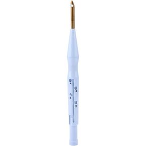 1Pc Punch Needle, Adjustable Embroidery Punch Needle Pen Tool Punch Needle Supplies DIY Threaders Sewing Knitting for Stitching Applique Embellishment Punch Needle and Rug Punch（White）