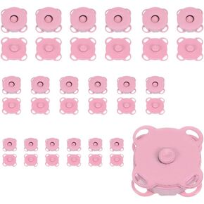 MIUPOO Metal Suction Sew On Snaps Buttons for Sewing Supplies, Fasteners Press Studs for Sewing Clothes,Snap Clasps Button for Clothes Jeans Overcoat DIY,18 Sets,Silver, Mixed Size