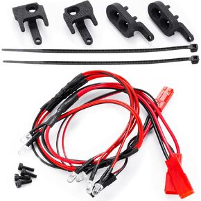 Resin RC Front and Rear LED Light Kits Headlight Taillight Upgrade Parts for Redcat 1/18 Ascent-18 Rock Crawler Car