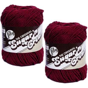 Lily Sugar 'n Cream 100% Cotton Limited Edition Yarn ~ 2-Pack (Wine #0015)