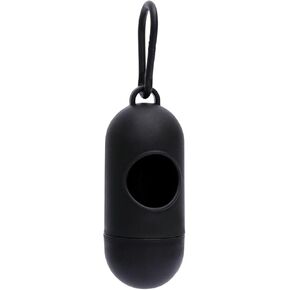 Dog Poop Bag Holder with Dog Poop Bags, Durable and Guaranteed Leakproof, Unscented, 1 Dispenser and 15 Bags, Dog Poop Bag Dispenser, Black