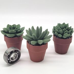 Spinning Succulent Fidget Spinner, 3D Printed Mini Plant Fidget, Stress Relief Spinner for Adults and Teens, Perfect Desk Accessory, Unique Gift for Plant Lovers and Fidget Enthusiasts