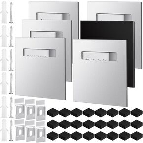 Tandefio 6 Pack Self Adhesive Hanger 3.15 x 3.15" Hangers Adhesive Picture Hanging Plate Kit for Mirrors and Hanging Art/Photos on Acrylic, Glass, Aluminum or Other Flat Panels