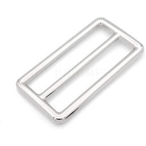 CRAFTMEMORE 2 Inch Metal Slide Buckle Bag Belt Strap Keeper Slider Triglide Adjuster Purse Making Accessories 4 pcs SCSL (2 Inches Slider, Silver)