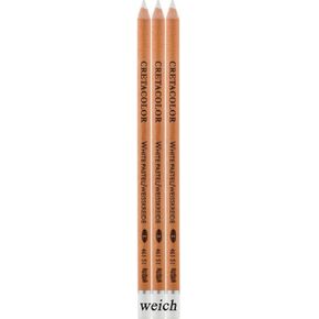 CretaColor Chalk Pencil 3pk - White Soft