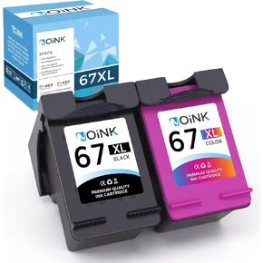 Printer Ink 67 67XL 67 XL استبدالًا لـ HP Ink 67 HP PRINTER INK 67 HP 67 حبر خراطيش حبر أسود كومبو حزمة Deskjet 4100 2700 حبر خراطيش (أسود واحد ، 1 ثلاثي الألوان ، 2 حزمة)