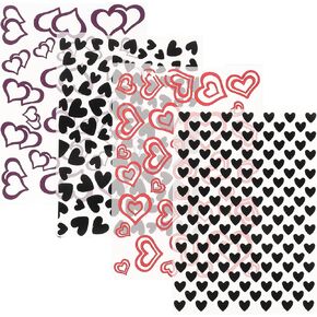 Tofficu 4Pcs Embossing Folders for Card Making, Heart Background Plastic Embossing Folder, 3D Embossing Folder Machine for DIY Flower Scrapbook Scrapbooking Craft Photo Album Valentine's Day Decor
