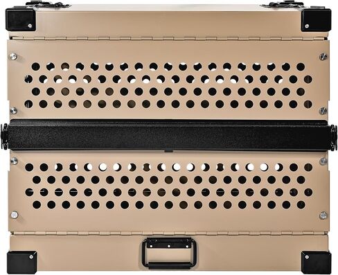 Heavy Duty Fully Collapsible Powder-Coated Aluminum Dog Crate - Small (Tan) in Saudi Arabia