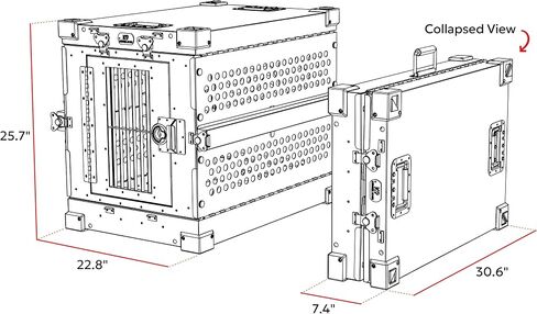 Heavy Duty Fully Collapsible Powder-Coated Aluminum Dog Crate - Small (Tan) in Saudi Arabia