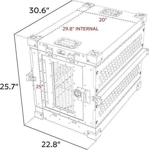 Heavy Duty Fully Collapsible Powder-Coated Aluminum Dog Crate - Small (Tan) in Saudi Arabia