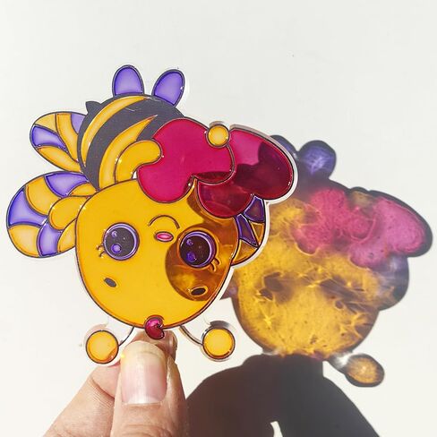 Ayhuhra 30 Sets Valentine Card with Love Bug Suncatchers Craft Kit Insect Sun Catchers DIY Window Paint Art Butterfly Suncatchers Craft Kits for Valentine's Day Art Craft Mother's Day Gift Exchange in Saudi Arabia
