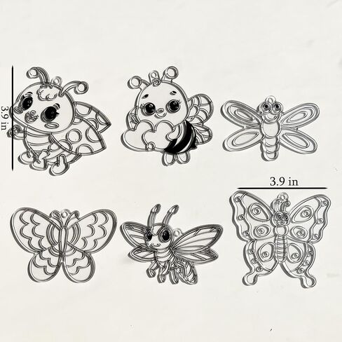 Ayhuhra 30 Sets Valentine Card with Love Bug Suncatchers Craft Kit Insect Sun Catchers DIY Window Paint Art Butterfly Suncatchers Craft Kits for Valentine's Day Art Craft Mother's Day Gift Exchange in Saudi Arabia