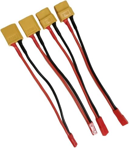 B6AC B6 Charger RC Battery Adapter XT60 CLOP إلى JST BEC18AWG 100MM 4PCS in Kuwait