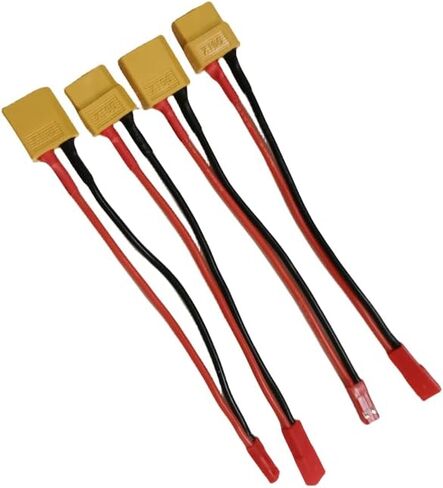 B6AC B6 Charger RC Battery Adapter XT60 CLOP إلى JST BEC18AWG 100MM 4PCS in Kuwait